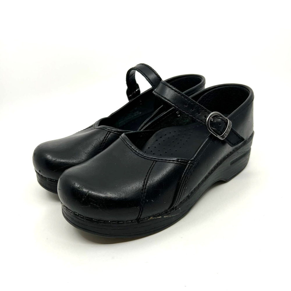 Dansko Marcelle Clog Mary Jane Black Leather Women's 7 US
